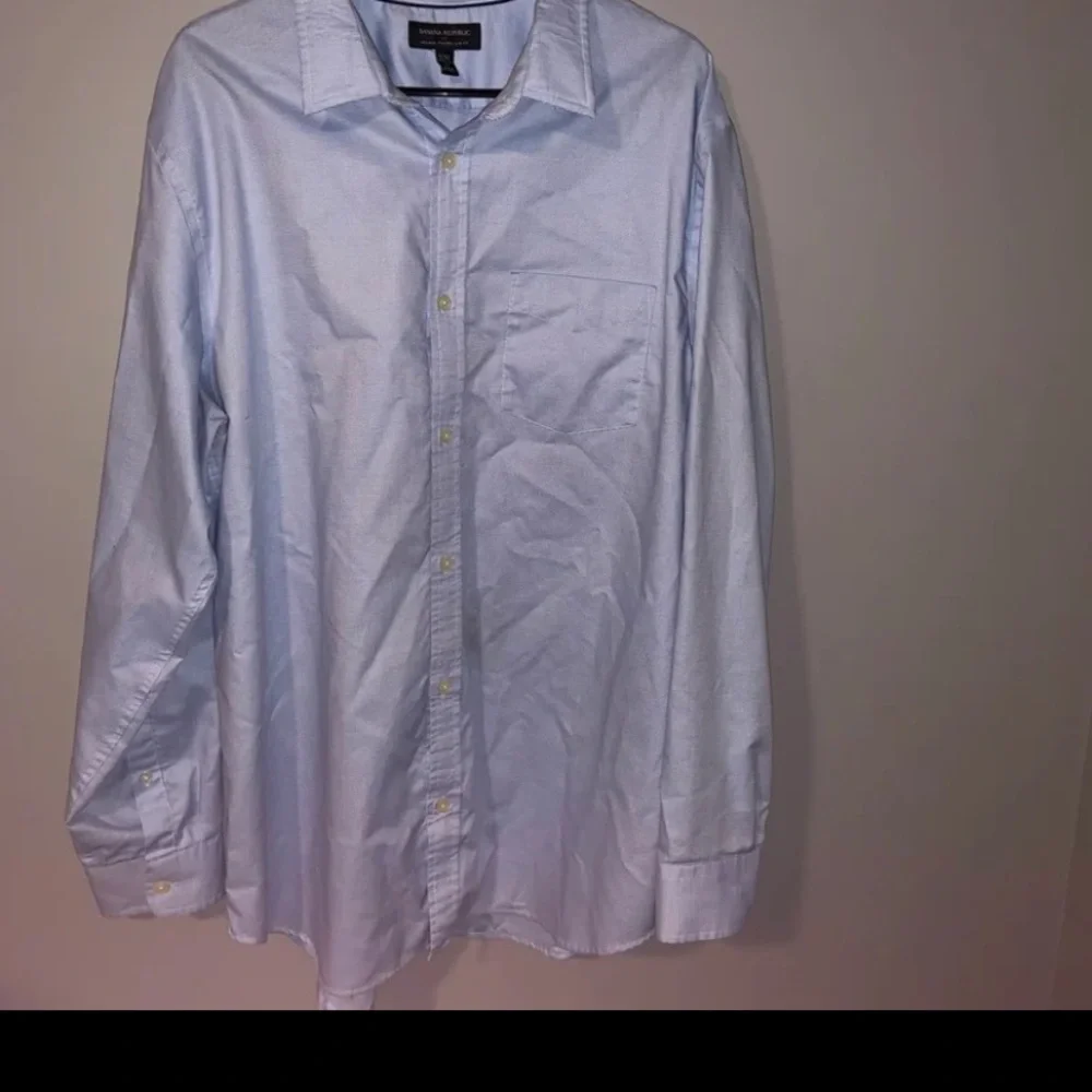 Banana republic blue tailored slim fit button up men’s XXL - Picture 3 of 6